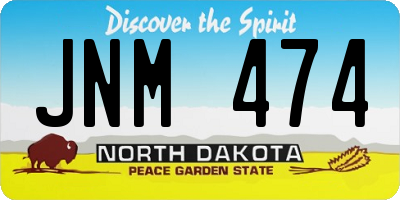 ND license plate JNM474