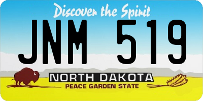 ND license plate JNM519