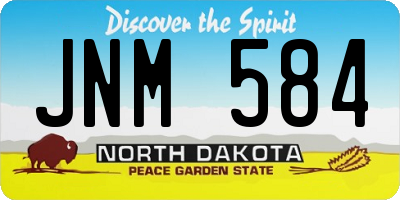 ND license plate JNM584