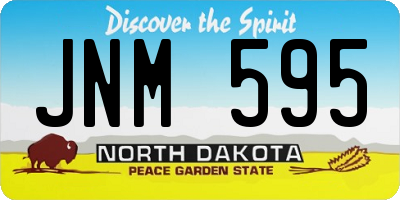 ND license plate JNM595