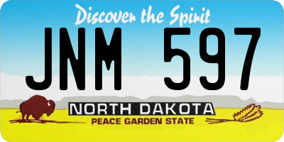 ND license plate JNM597