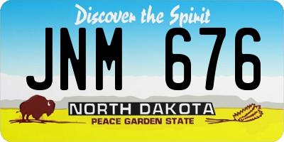 ND license plate JNM676