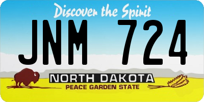 ND license plate JNM724