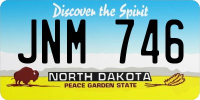 ND license plate JNM746
