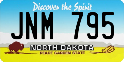 ND license plate JNM795