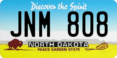 ND license plate JNM808
