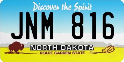ND license plate JNM816