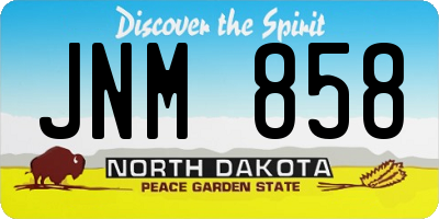 ND license plate JNM858