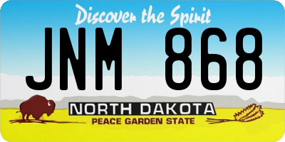 ND license plate JNM868