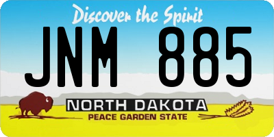 ND license plate JNM885
