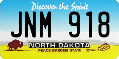 ND license plate JNM918