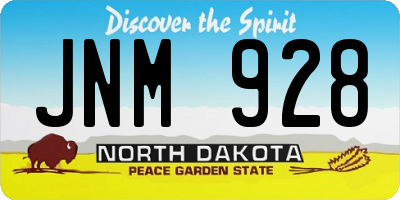 ND license plate JNM928
