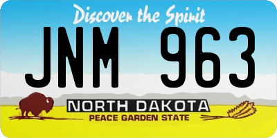 ND license plate JNM963