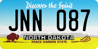 ND license plate JNN087