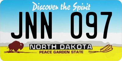 ND license plate JNN097