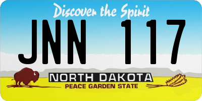 ND license plate JNN117