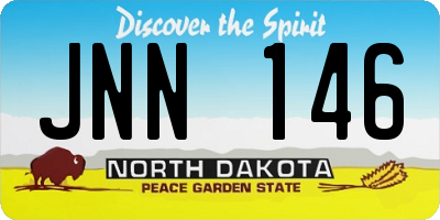 ND license plate JNN146