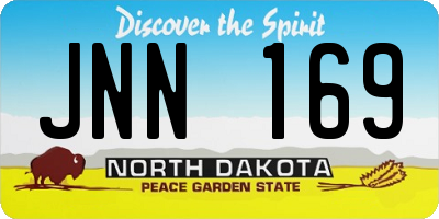 ND license plate JNN169