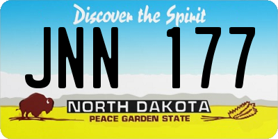 ND license plate JNN177