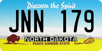 ND license plate JNN179