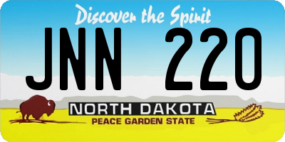 ND license plate JNN220