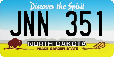 ND license plate JNN351