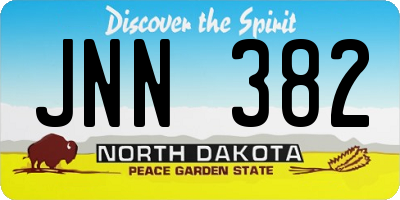 ND license plate JNN382