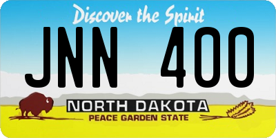 ND license plate JNN400
