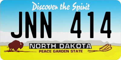 ND license plate JNN414