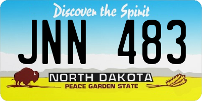 ND license plate JNN483