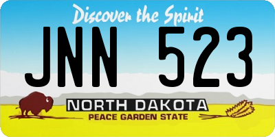 ND license plate JNN523