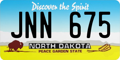 ND license plate JNN675
