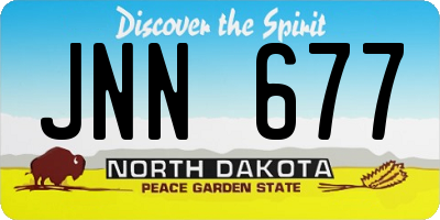 ND license plate JNN677