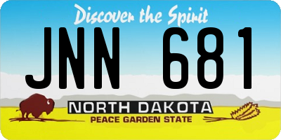 ND license plate JNN681