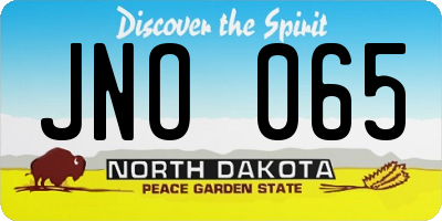 ND license plate JNO065