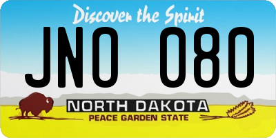 ND license plate JNO080