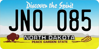 ND license plate JNO085