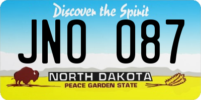 ND license plate JNO087
