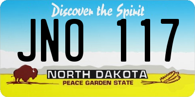 ND license plate JNO117