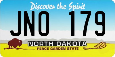 ND license plate JNO179