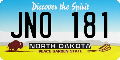 ND license plate JNO181