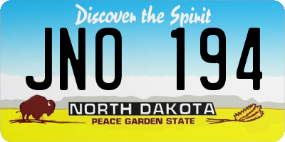 ND license plate JNO194