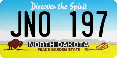 ND license plate JNO197
