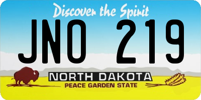 ND license plate JNO219