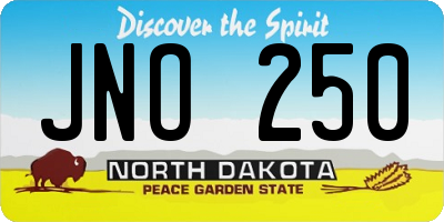 ND license plate JNO250