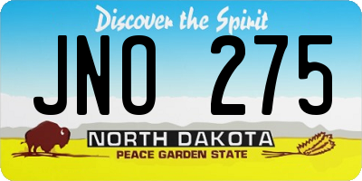 ND license plate JNO275
