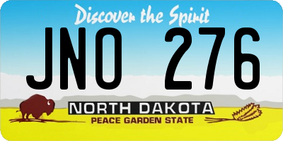 ND license plate JNO276