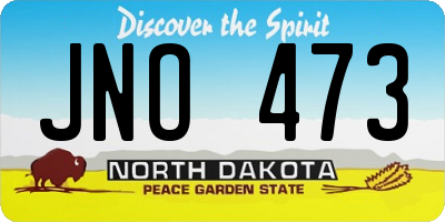ND license plate JNO473