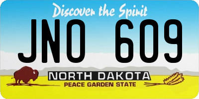 ND license plate JNO609