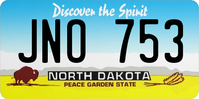 ND license plate JNO753
